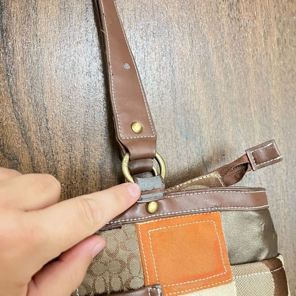 Coach Womens Patchwork Limited Edition Tote Shoulder Bag Multi-Color Size Medium - Picture 6 of 11